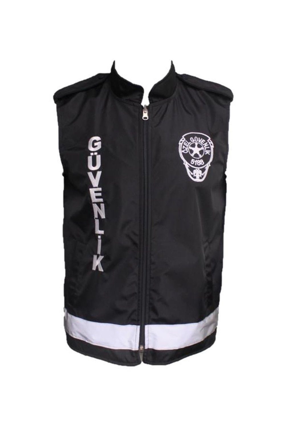 Özel Güvenlik Yeleği Reflektörlü Siyah