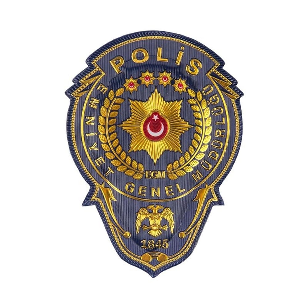 Polis Müdür Göğüs Arması Yeni 3 Boyutlu