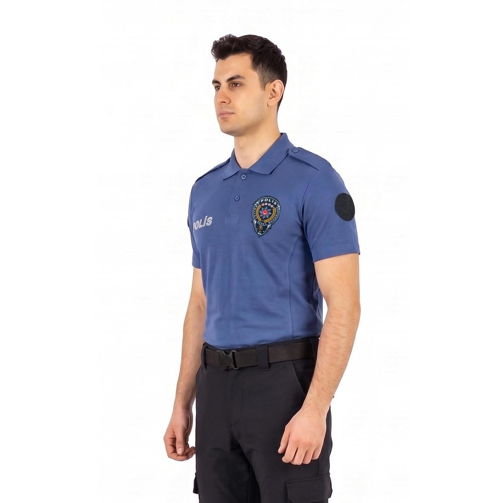 Polis Tişörtü Lacoste Pamuklu Kumaş Mavi