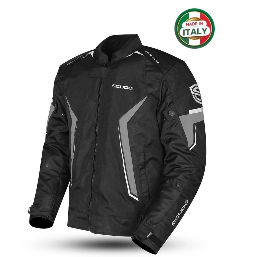 Roma 4 Mevsim Erkek Motosiklet Montu Siyah Gri