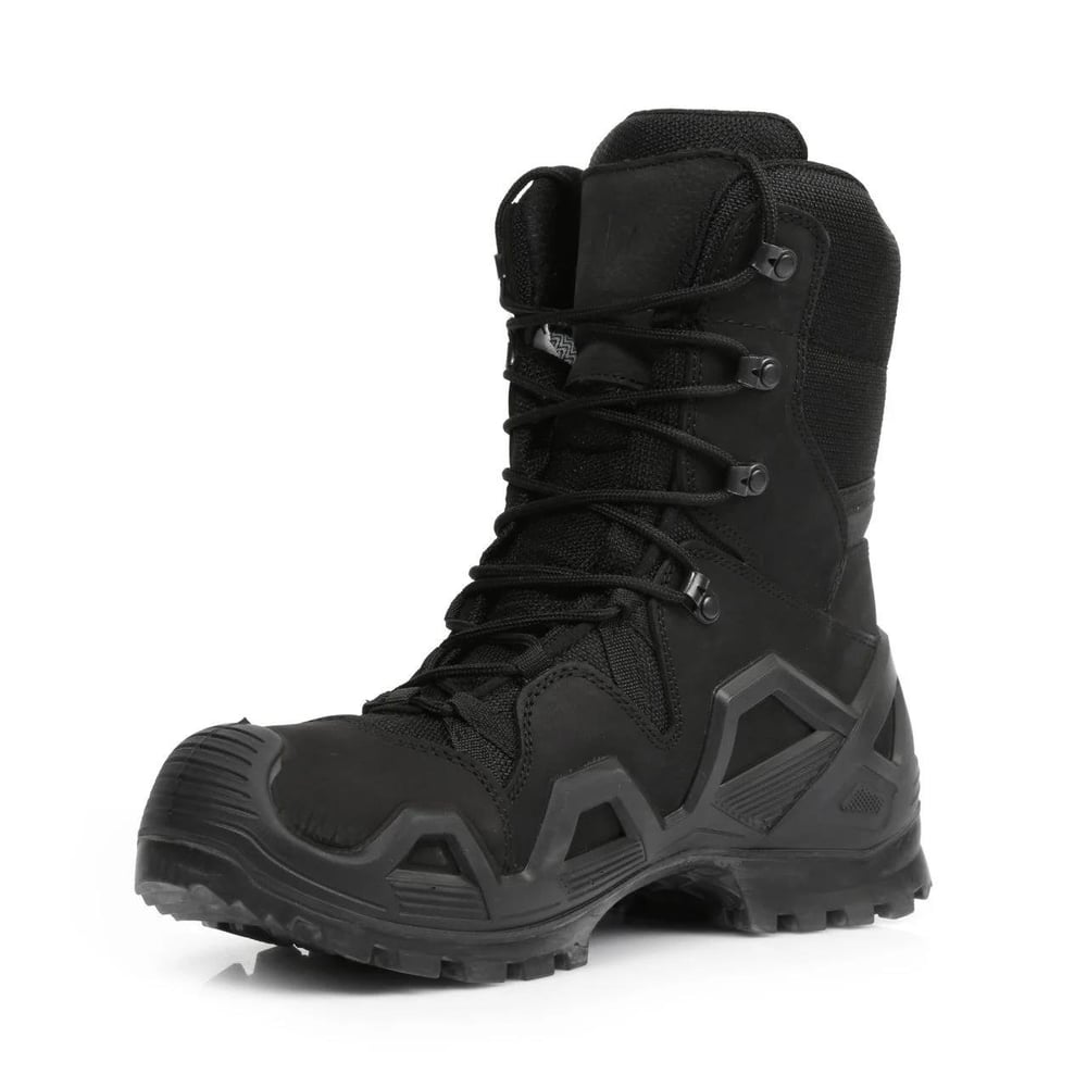 Single Sword Waterproof Nubuk Deri Askeri Bot Siyah