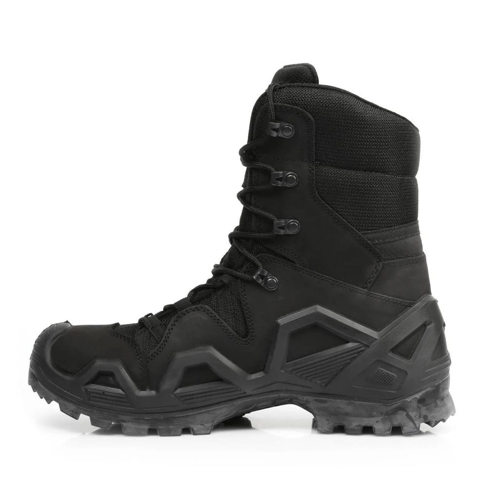 Single Sword Waterproof Nubuk Deri Askeri Bot Siyah