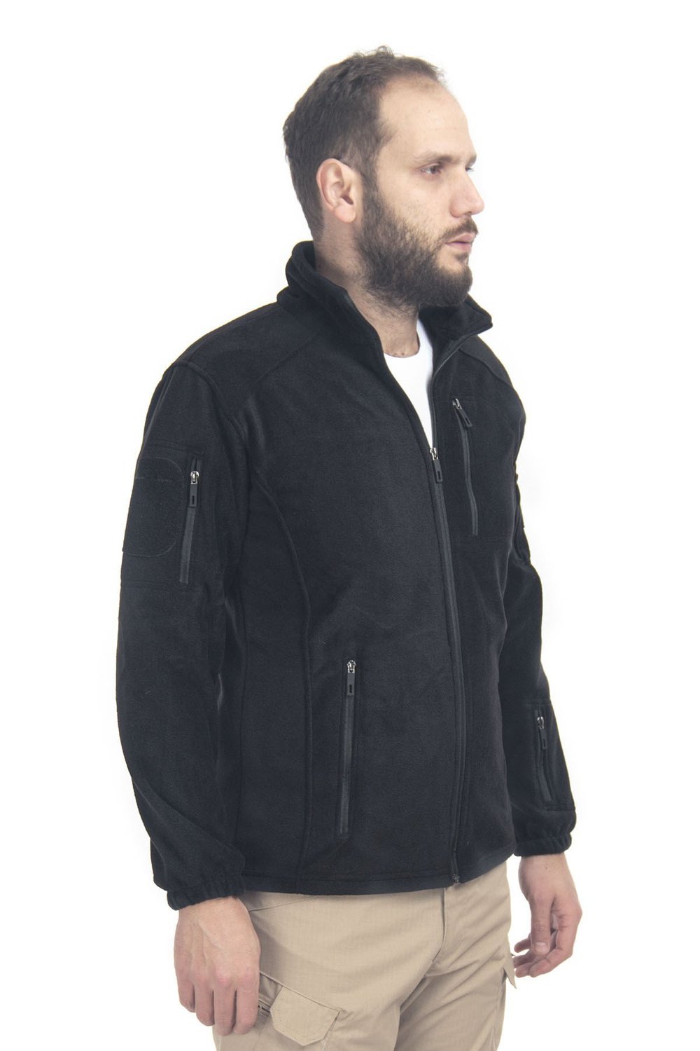 Special Taktik Polar Erkek Çok Cepli Polar Hırka Siyah