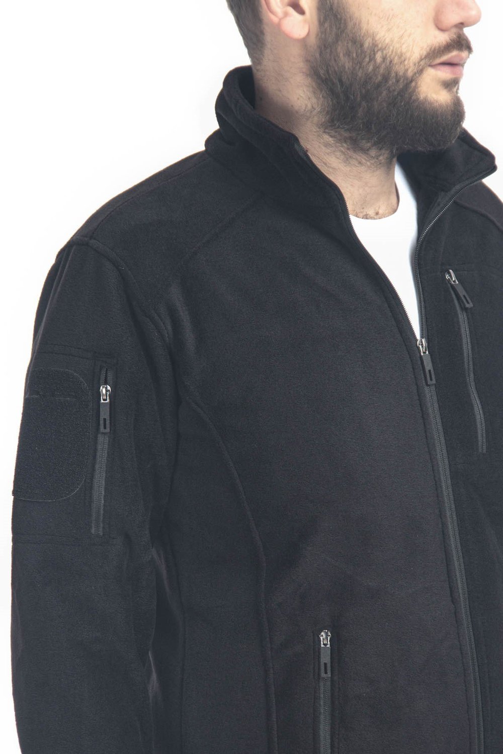 Special Taktik Polar Erkek Çok Cepli Polar Hırka Siyah