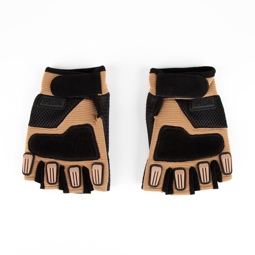 Special Yarım Parmak Taktik Atış Eldiveni Çöl Rengi
