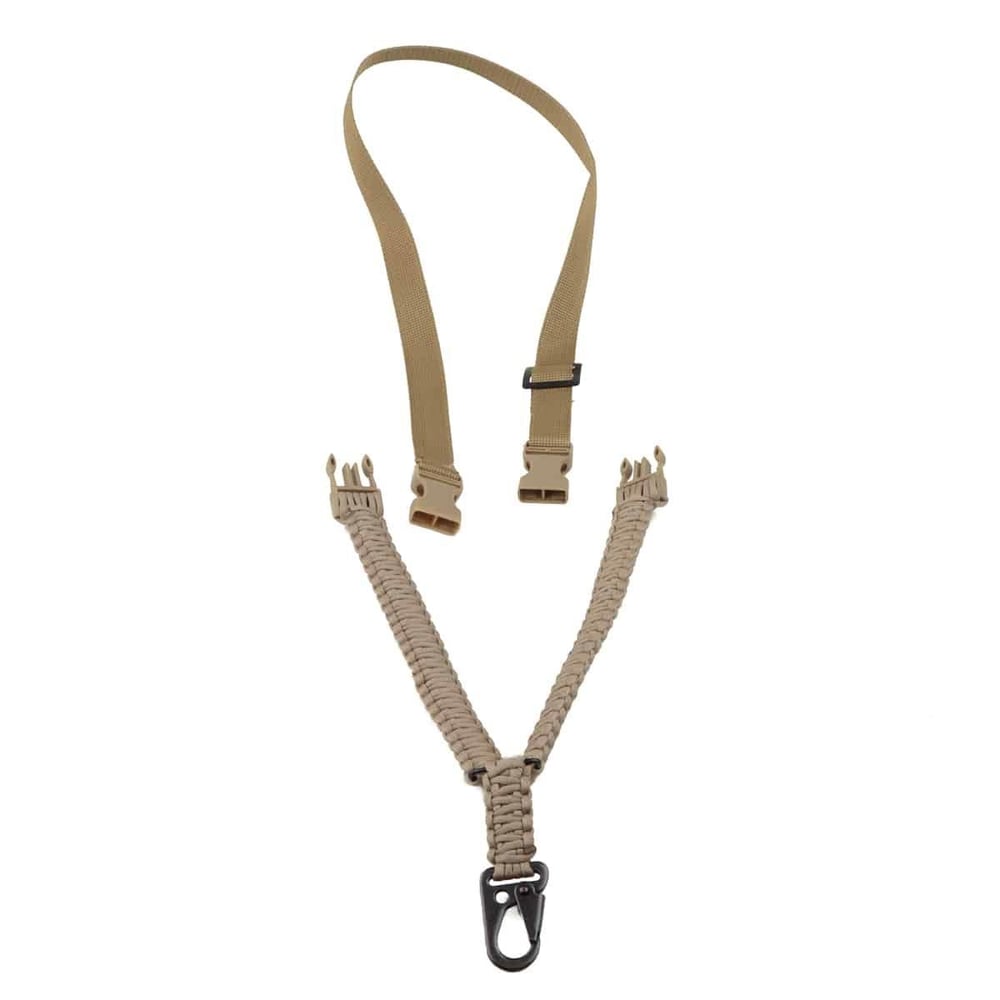Tek Nokta Paracord Tüfek Askı Kayışı-Çöl Rengi