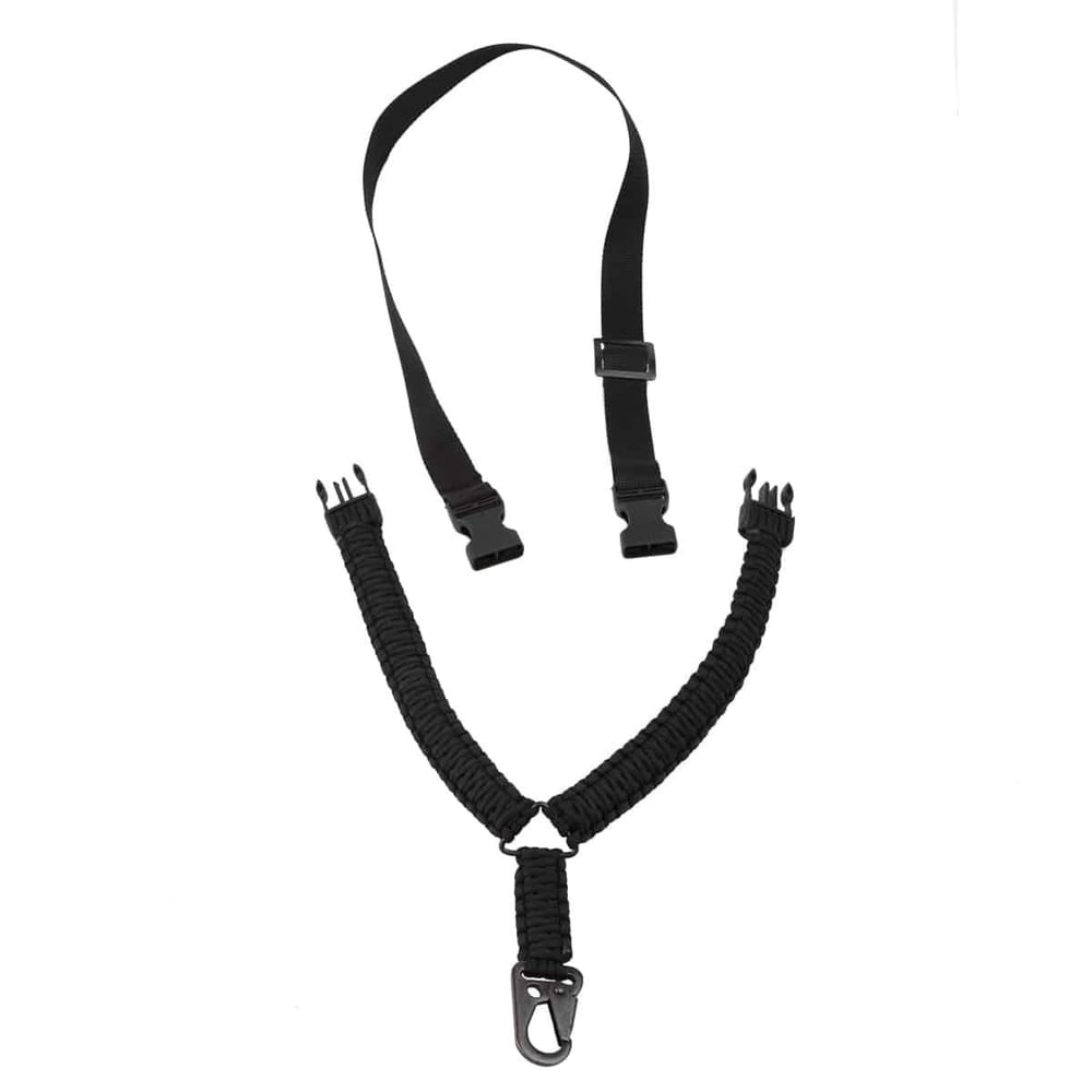 Tek Nokta Paracord Tüfek Askı Kayışı-Siyah