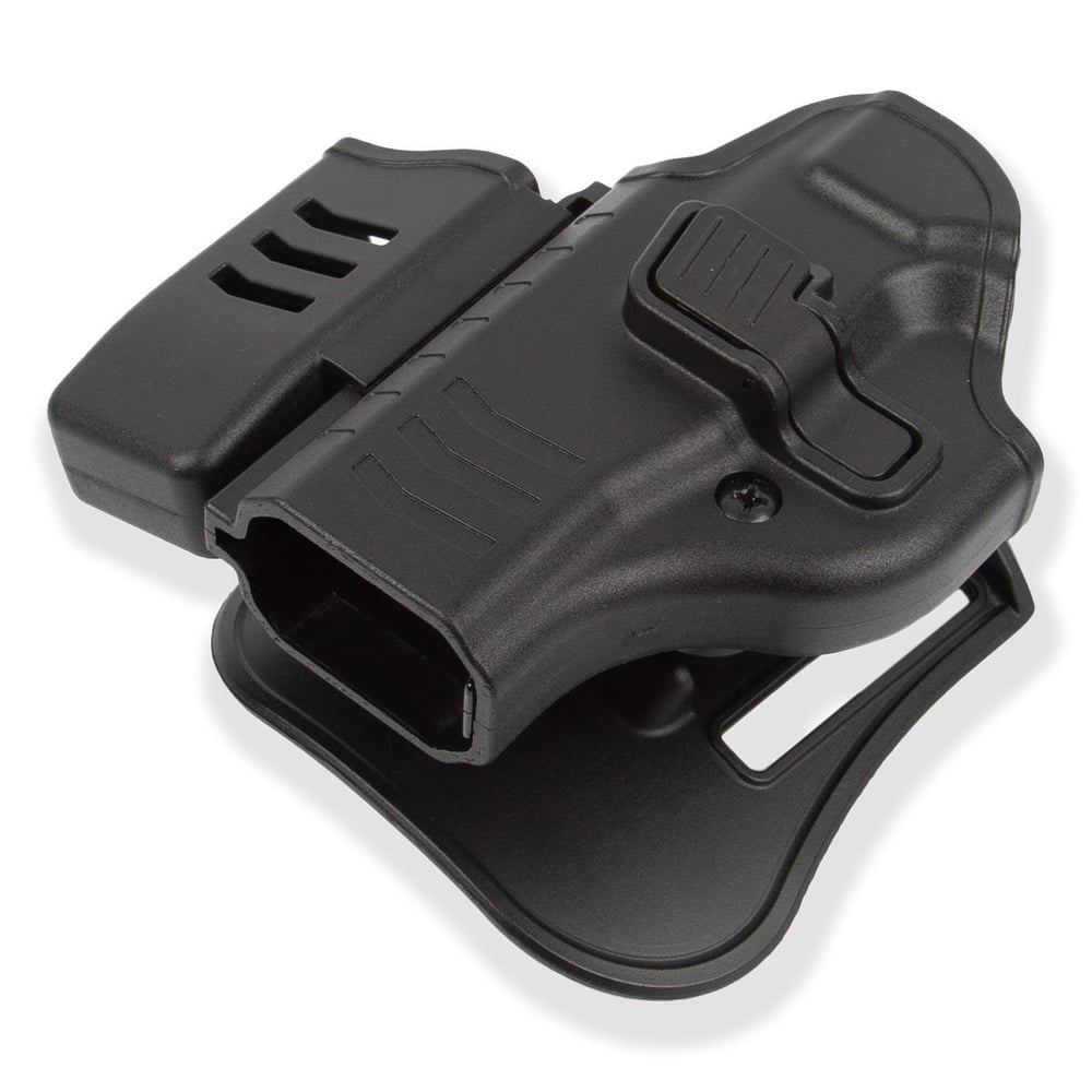 To Gun Holster Canik55 TP9 Serisi Tabanca Kılıfı Önü Şarjörlüklü Siyah SOL EL