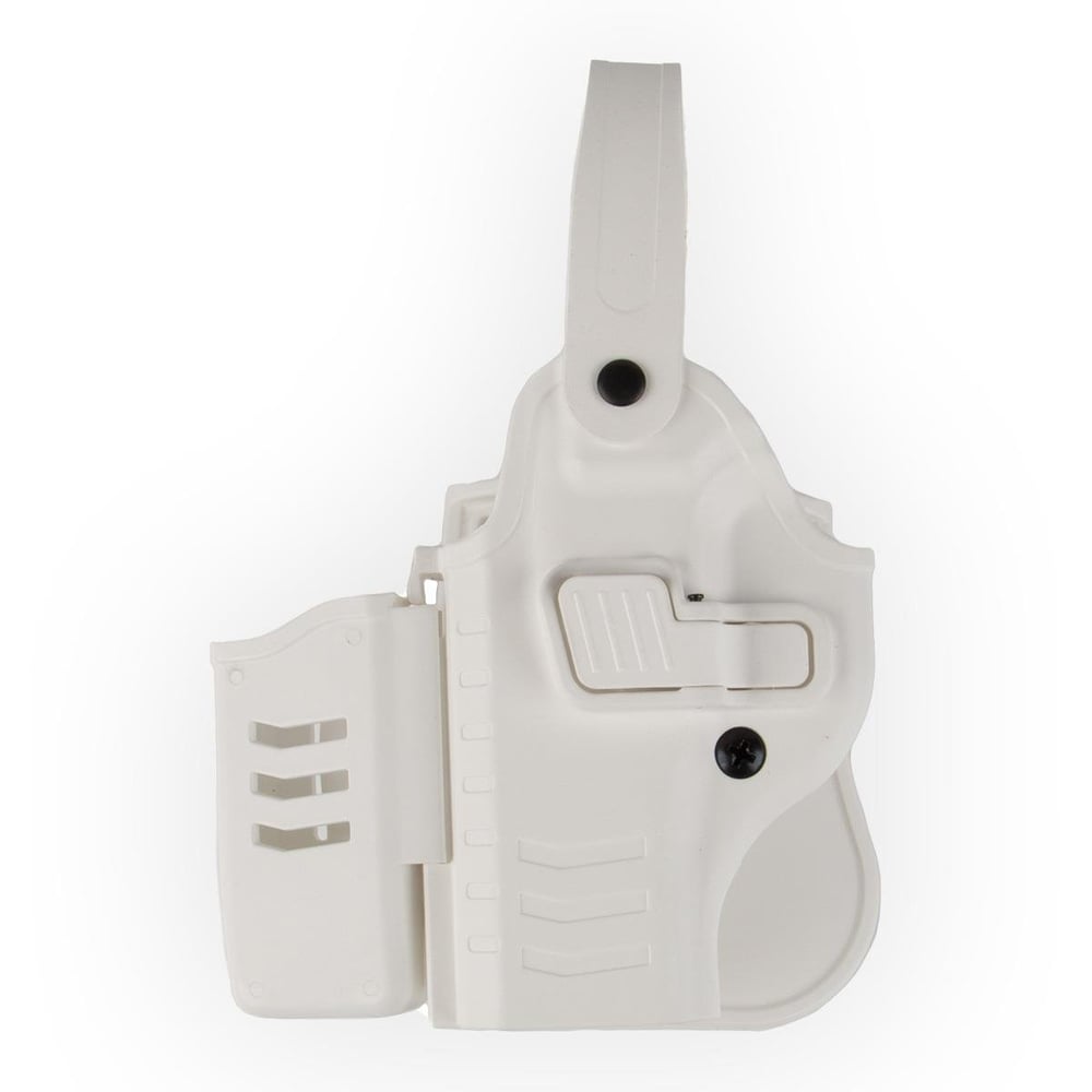 To Gun Holster Canik55 TP9 Serisi Tabanca Kılıfı Seviye 2 Önü Şarjörlüklü Beyaz SOL EL