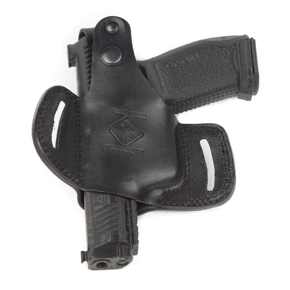 Wolf Holster Canik55 TP9 SF Elite-S Combat Deri Tabanca Kılıfı Yarım Kelebek Siyah