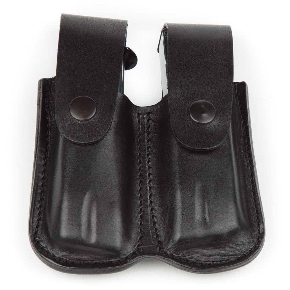 Wolf Holster Deri Şarjör Kılıfı Çiftli Maşalı Siyah