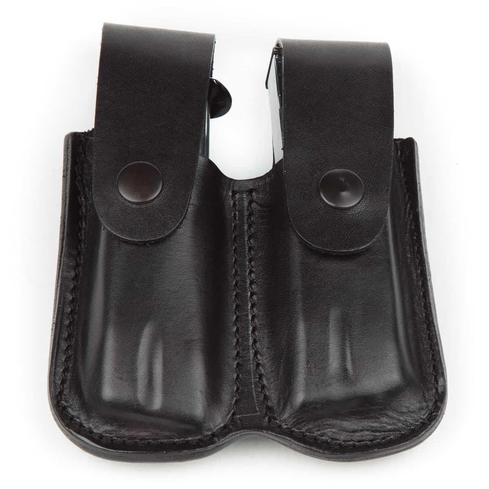 Wolf Holster Deri Şarjör Kılıfı Çiftli Maşasız Siyah