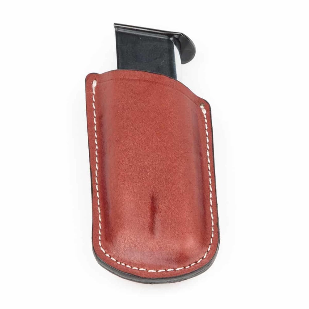 Wolf Holster Deri Şarjör Kılıfı Tekli Maşasız Taba Hızlı Çekim