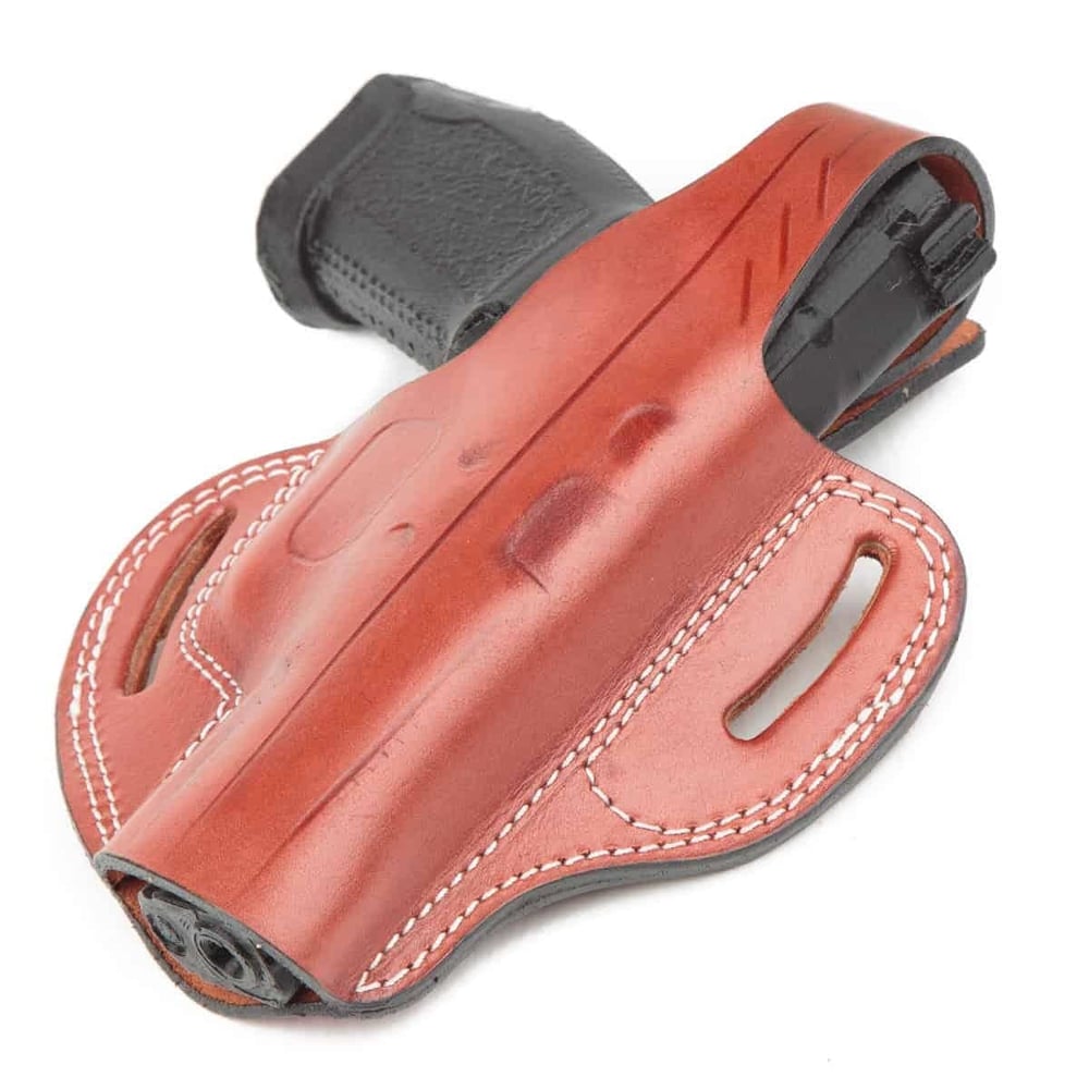 Wolf Holster Glock Deri Tabanca Kılıfı Tam Kelebek Taba