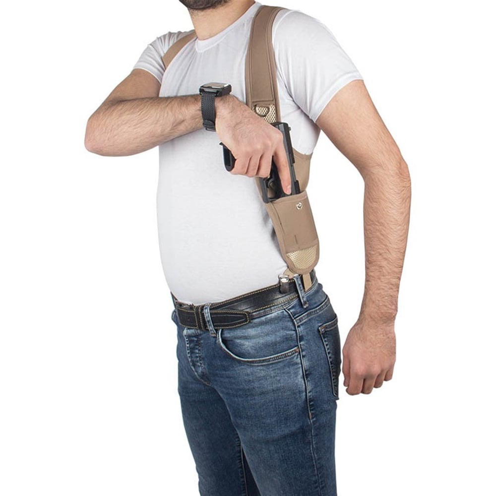 Zeytin Dalı Koltuk Altı Tabanca Kılıfı Bej