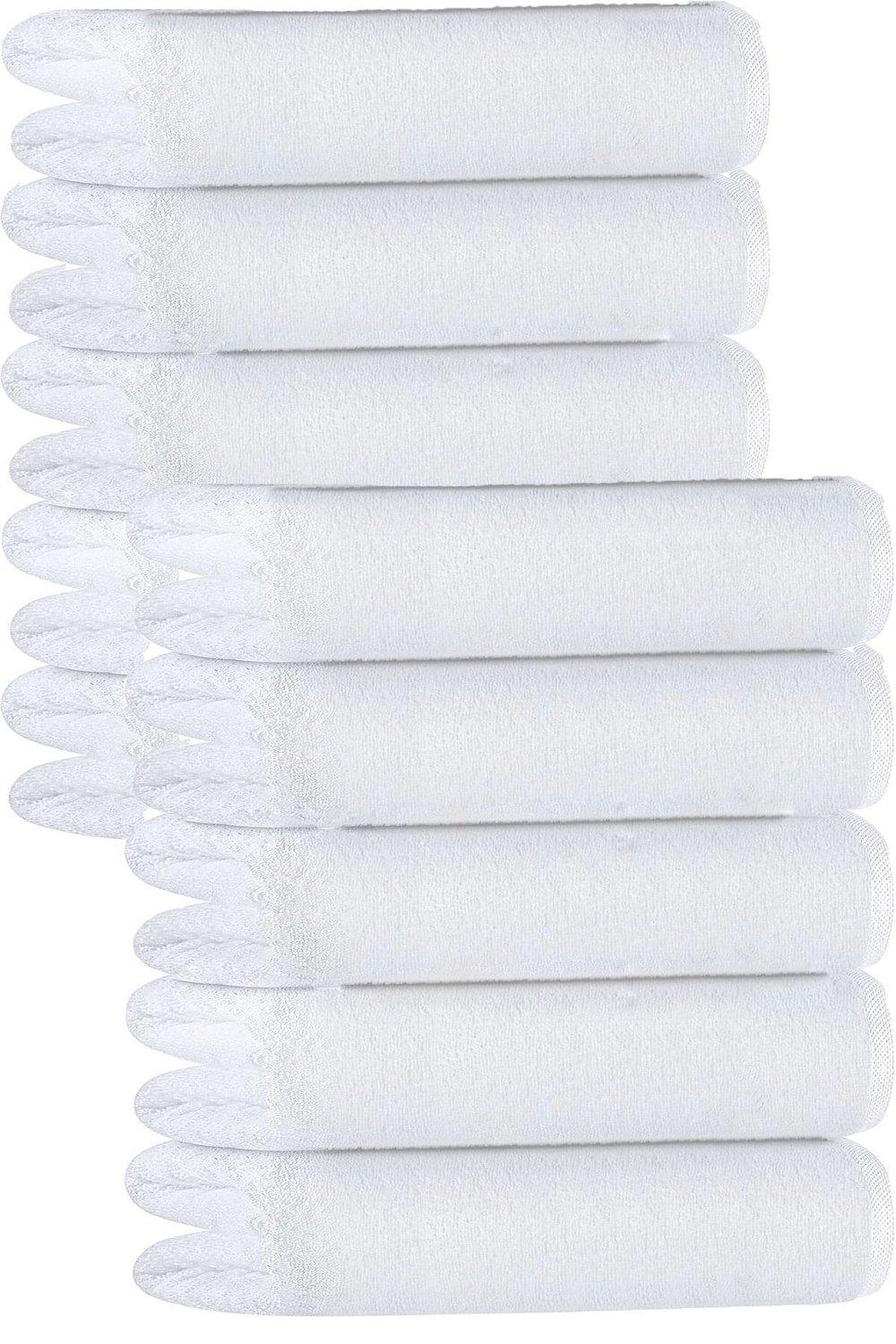 10 lu Otel Banyo Havlusu %100 Pamuklu 90X150 Cm Beyaz 20/2 Ring 800 Gr