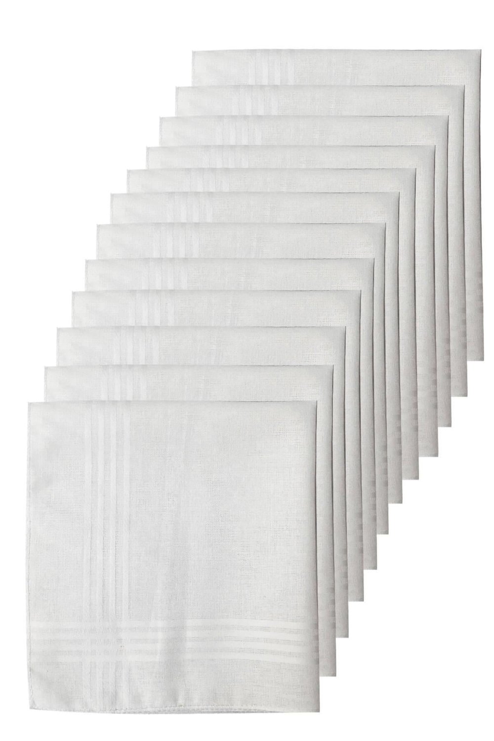 12li Paket Klasik Cep Hediyelik Bayram Mendili %100 Pamuklu 30x30 Cm