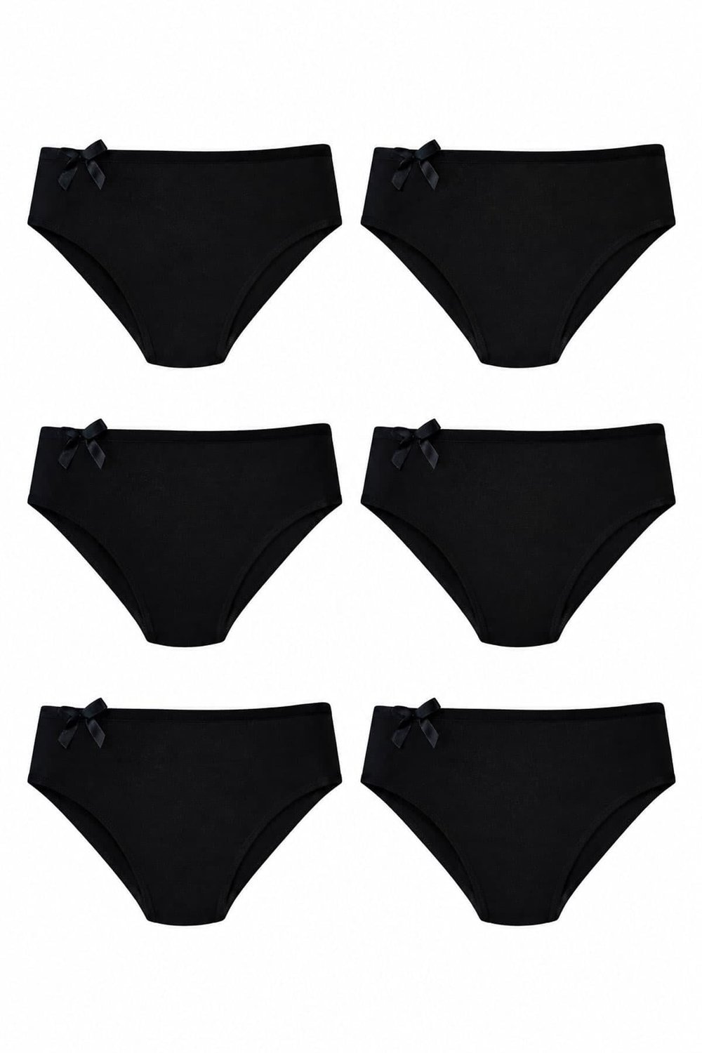 6'lı Kadın Renkli %100 Pamuklu Bikini Külot Seti