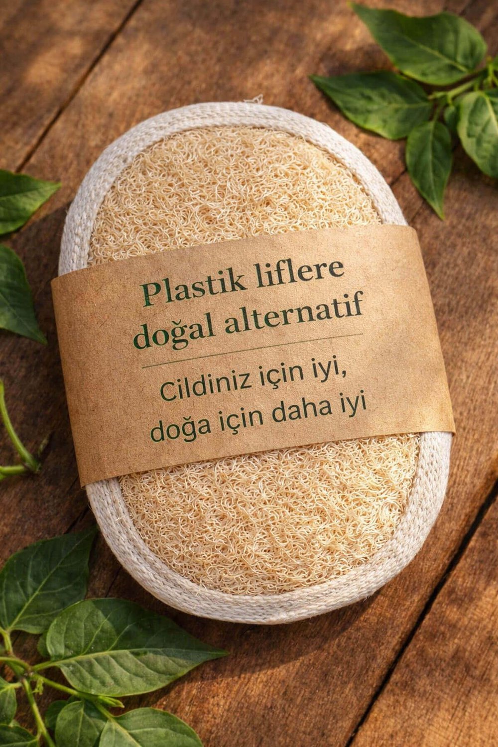 Kabak Lifli Oval Lastikli Yüz Ve Vücut Kesesi