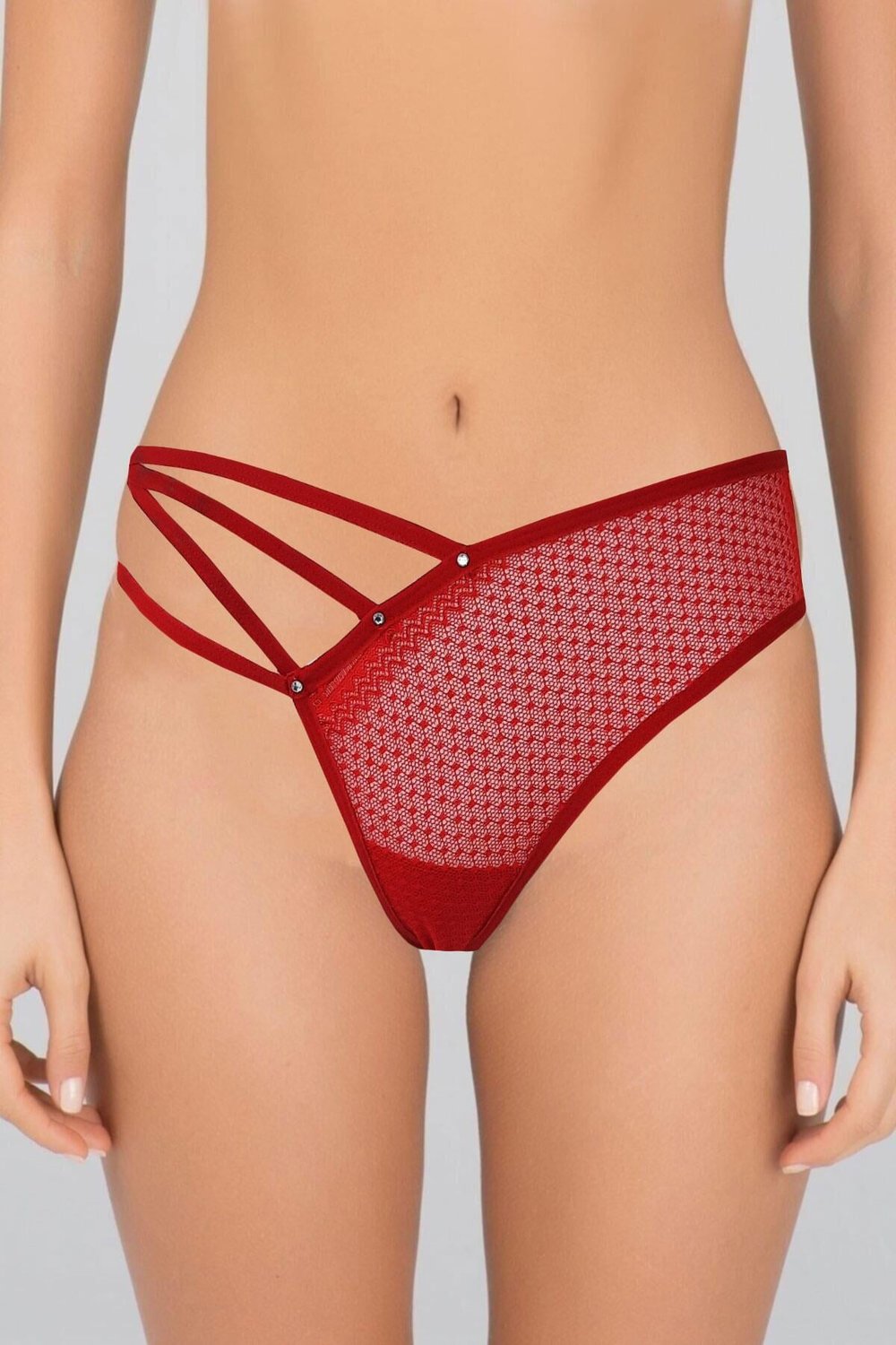 Kadın Dantel Detaylı Transparan Tanga String Külot