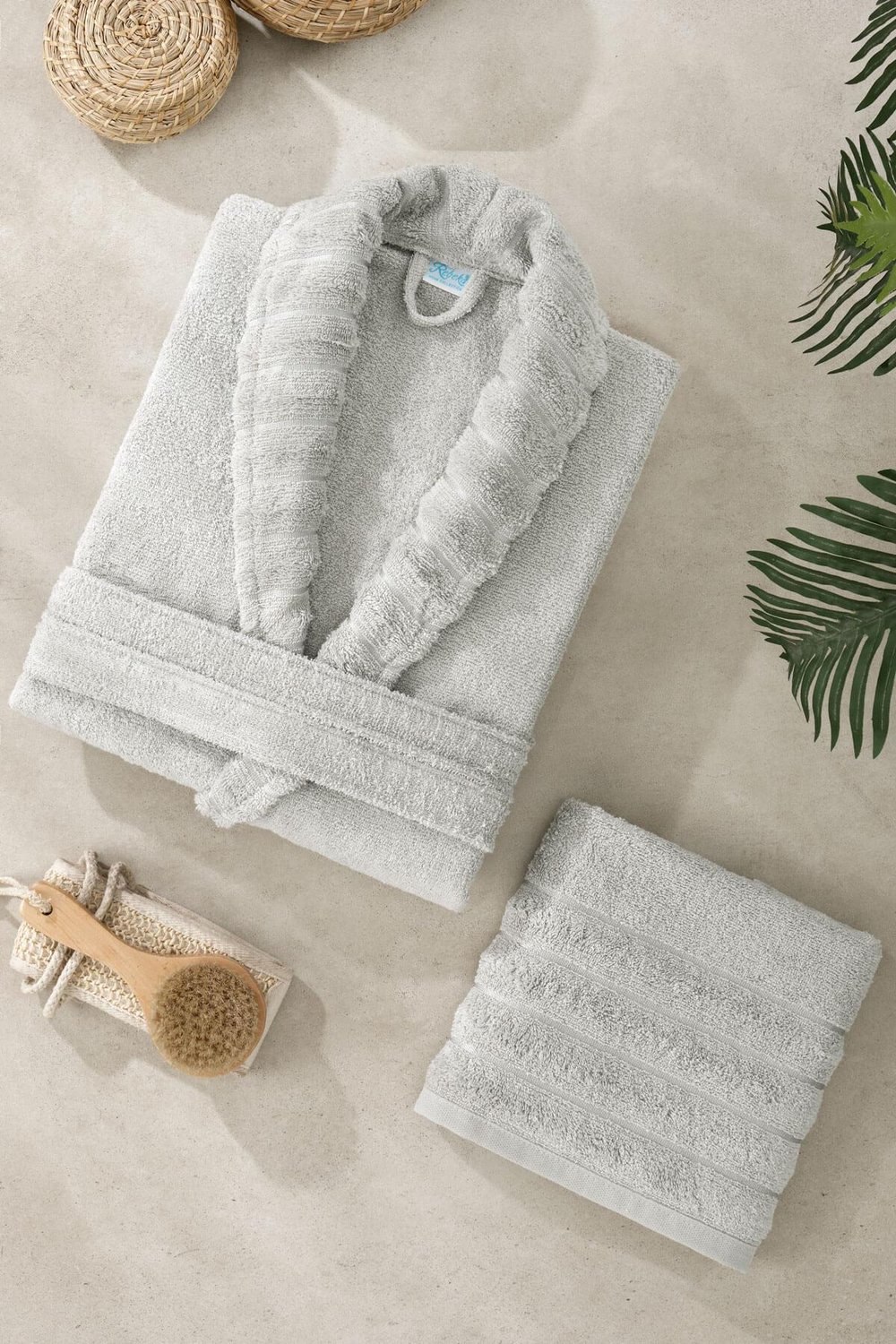 Mira Home Soft Elegance Banyo Tek Kişilik Bornoz Takımı %100 Pamuklu
