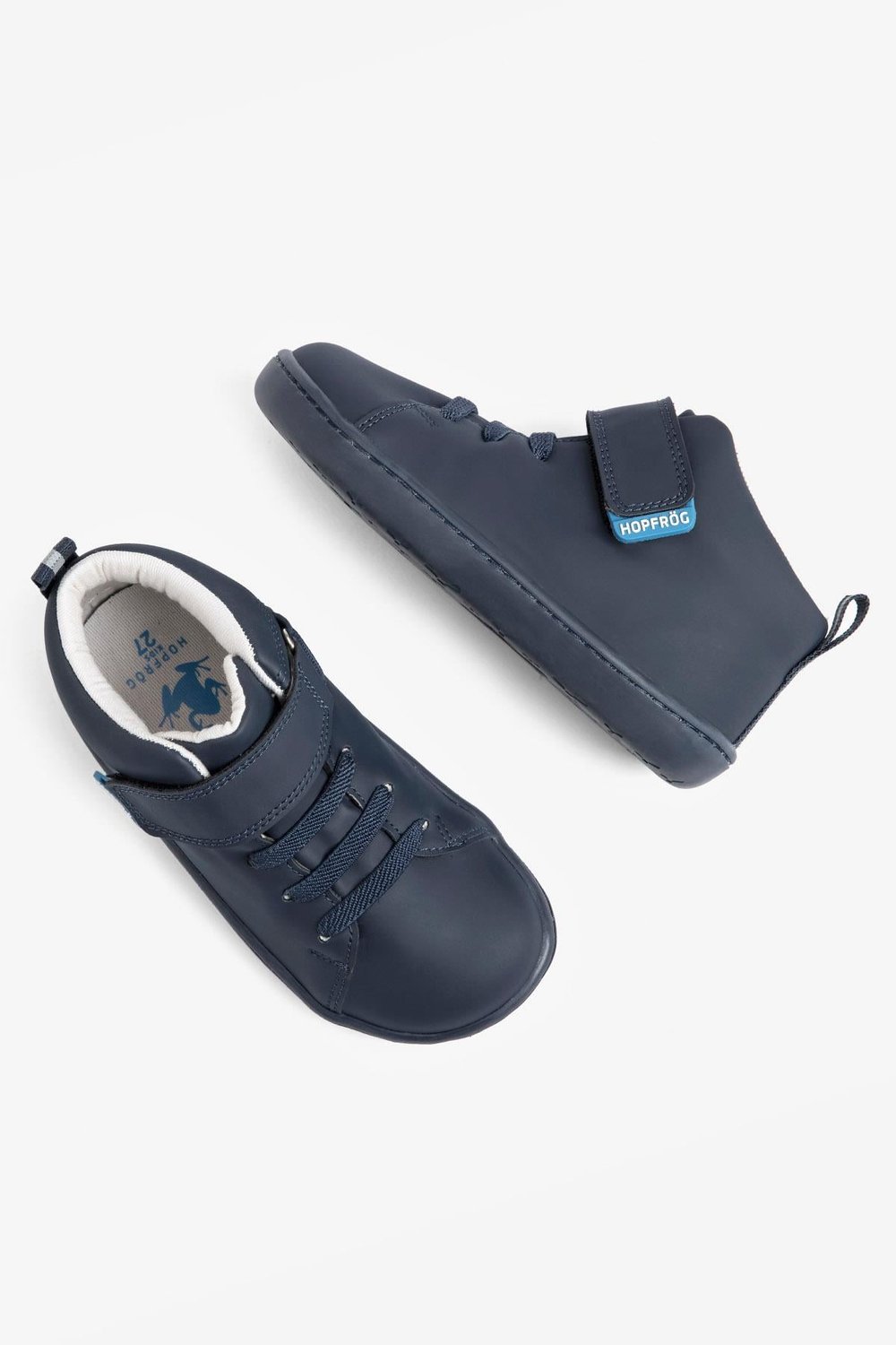 Smart Walker High Top Super Matte Navy Blue Barefoot Kids Shoes