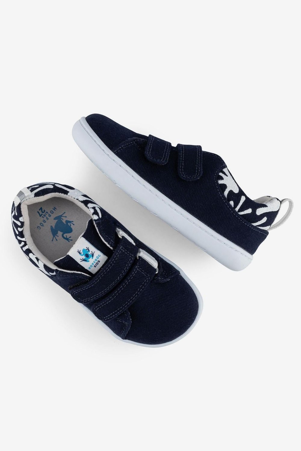 Smart Walker Recycled Canvas Eco Navy Blue Barefoot Kids Shoes