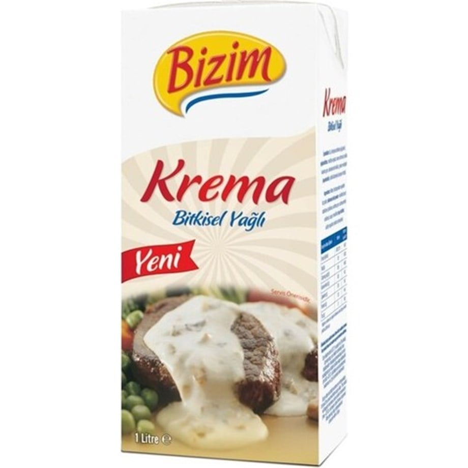 Bizim Bitkisel % 20 Yağlı Sıvı Krema 1 L