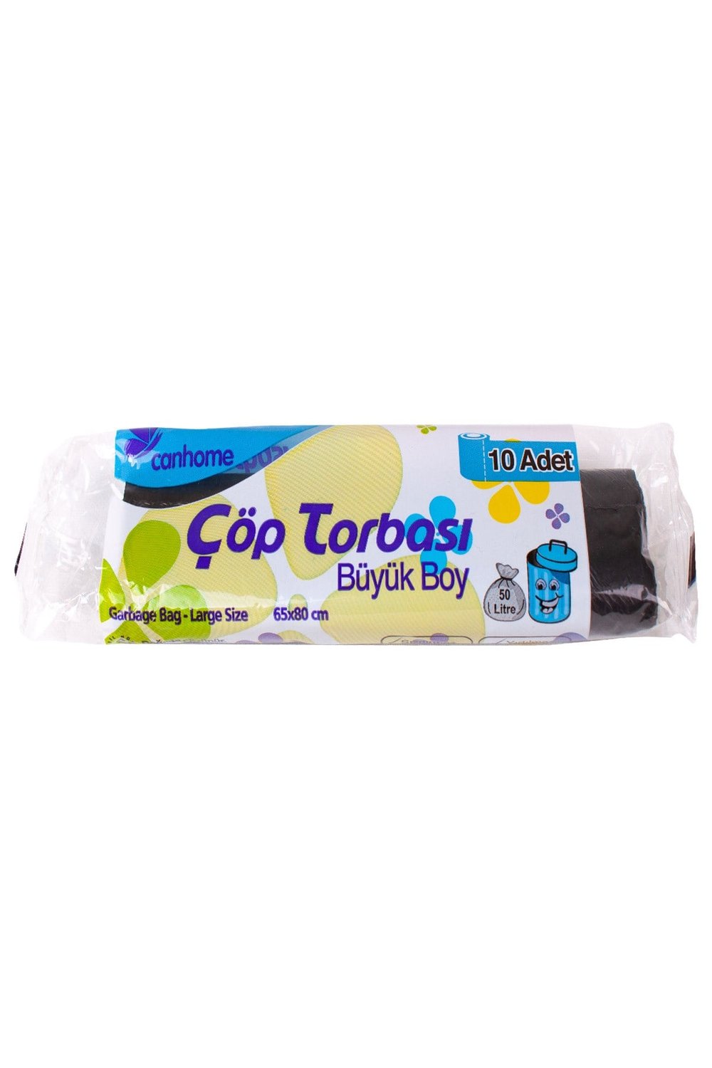 Canhome Çöp Torbası Büyük Boy Siyah 65x80 cm 10 Adetlik (Akt. )