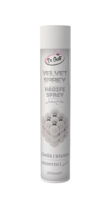 Dr.Gusto Kadife Sprey Boya Gümüş 250 ml