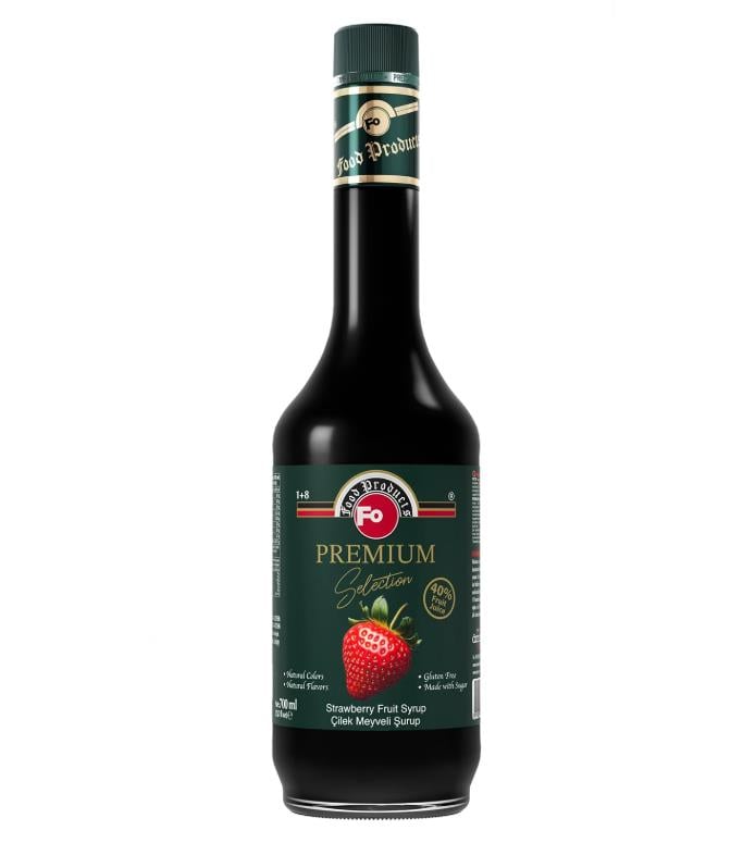 Fo Çilek Aromalı Kokteyl Şurup - Premium 700 ml