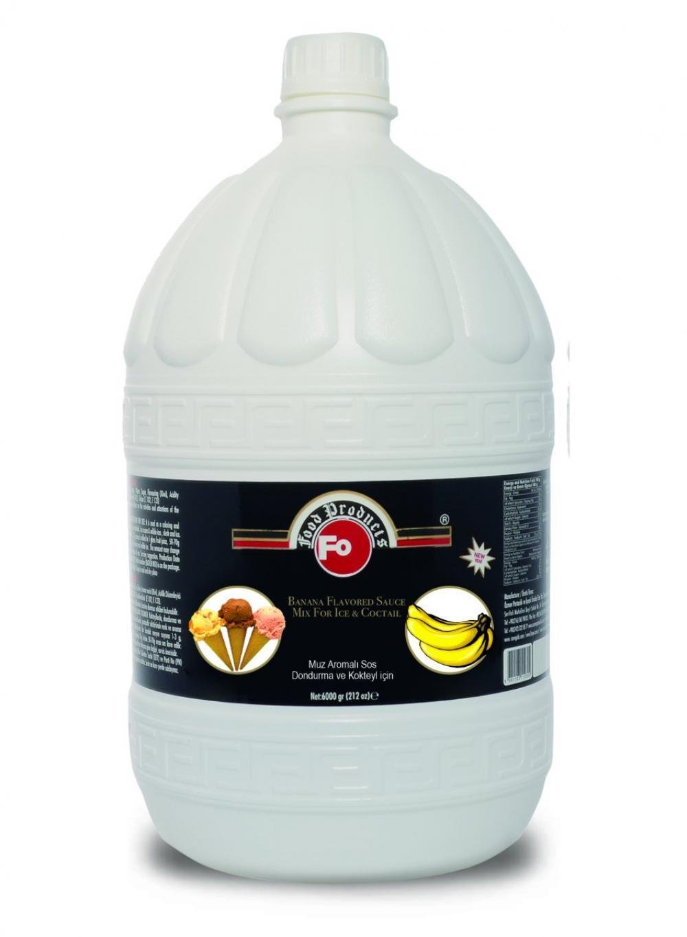 Fo Dondurma ve Kokteyl için Muz Aromalı Sos 6 kg