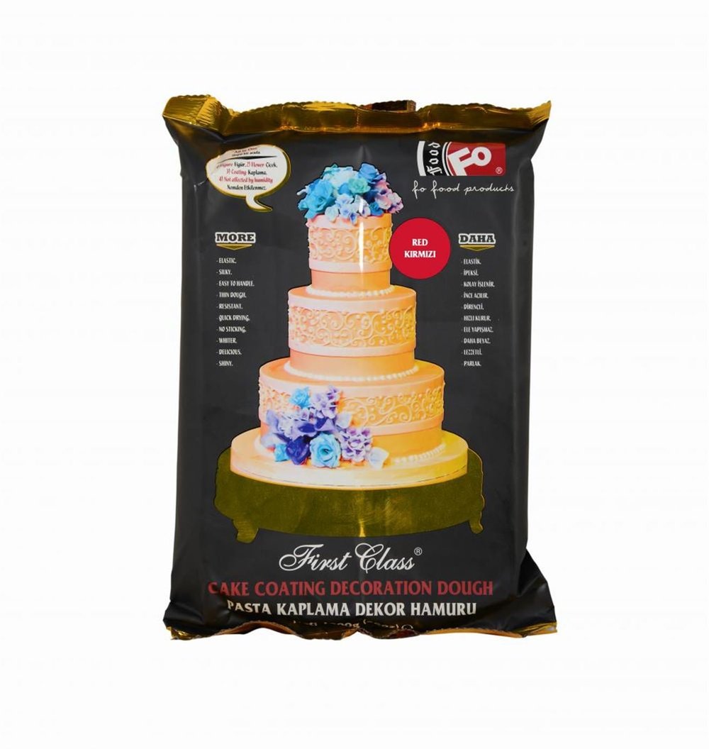 Fo First Class Kırmızı Dekor Kaplama Hamuru 1 Kg