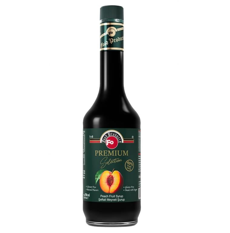 Fo Şeftali Aromalı Kokteyl Şurup - Premium 700 ml