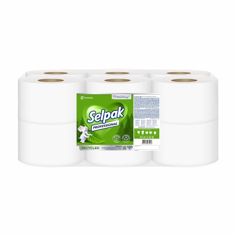 Selpak Professional 7906902 Recycled İçten Çekmeceli Tuvalet Kağıdı 12'li