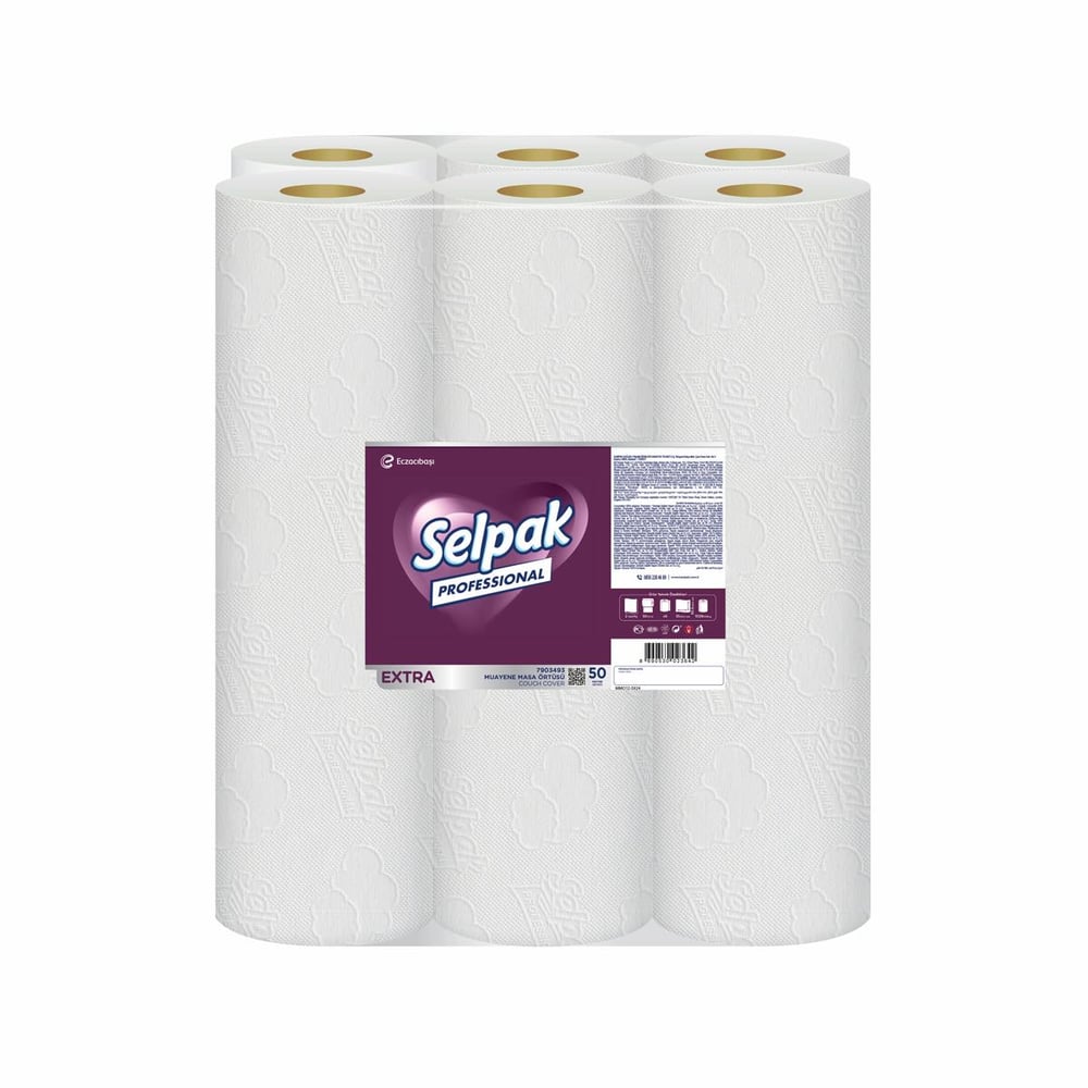 Selpak Professional Extra 7903493 Muayene Masa Örtüsü 50 m x 6 Adet