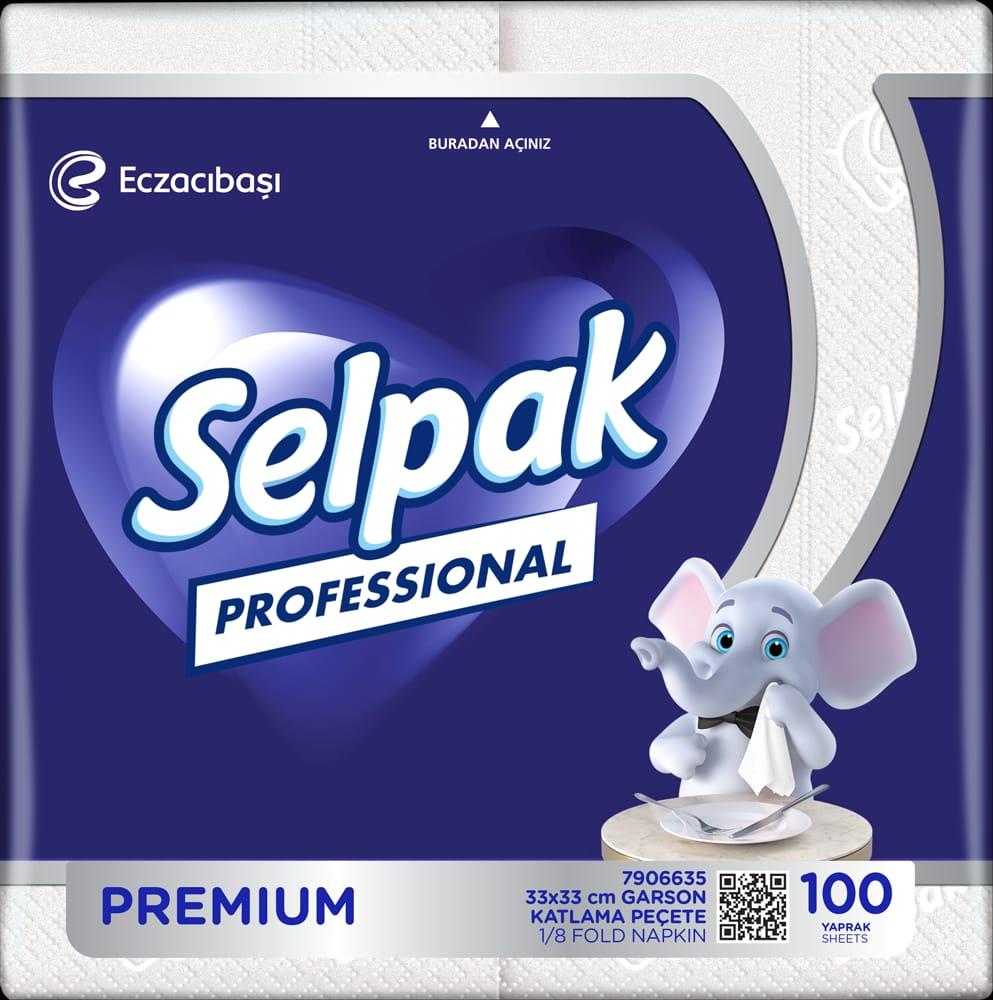 Selpak Professional Premium Garson Katlama Peçete 33 x 33  100 Yaprak x 24 Adet (7906635)