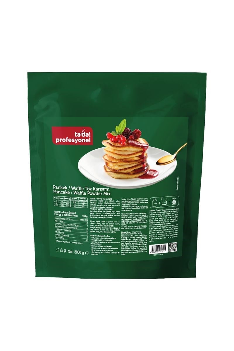 Tada Profesyonel Sade Pankek 3 kg