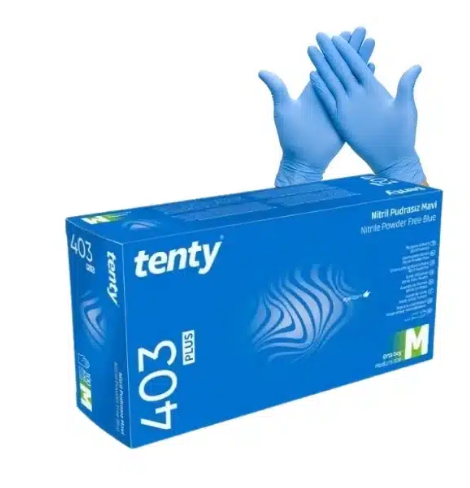 Tenty Nitril Eldiven Mavi Large 100'lü