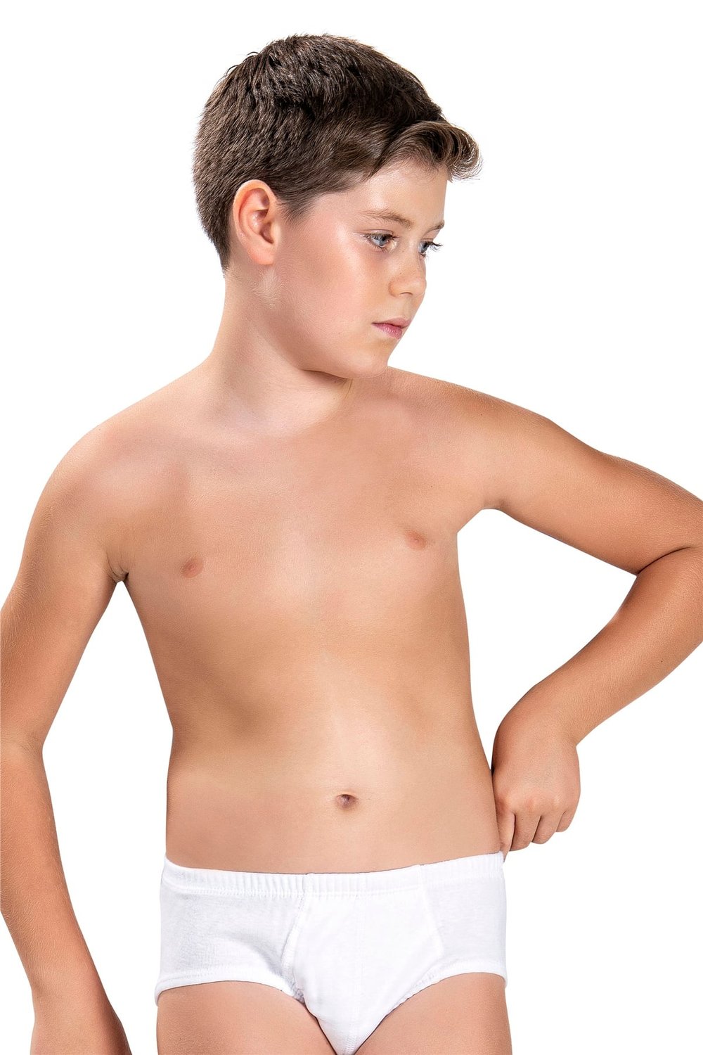 Erkek Çocuk Beyaz Pamuklu 3 Lü Slip Külot 753