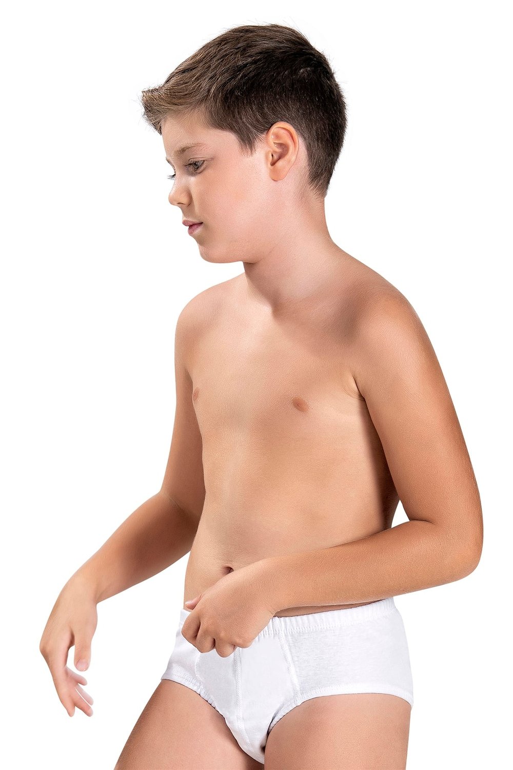 Erkek Çocuk Beyaz Pamuklu 3 Lü Slip Külot 753