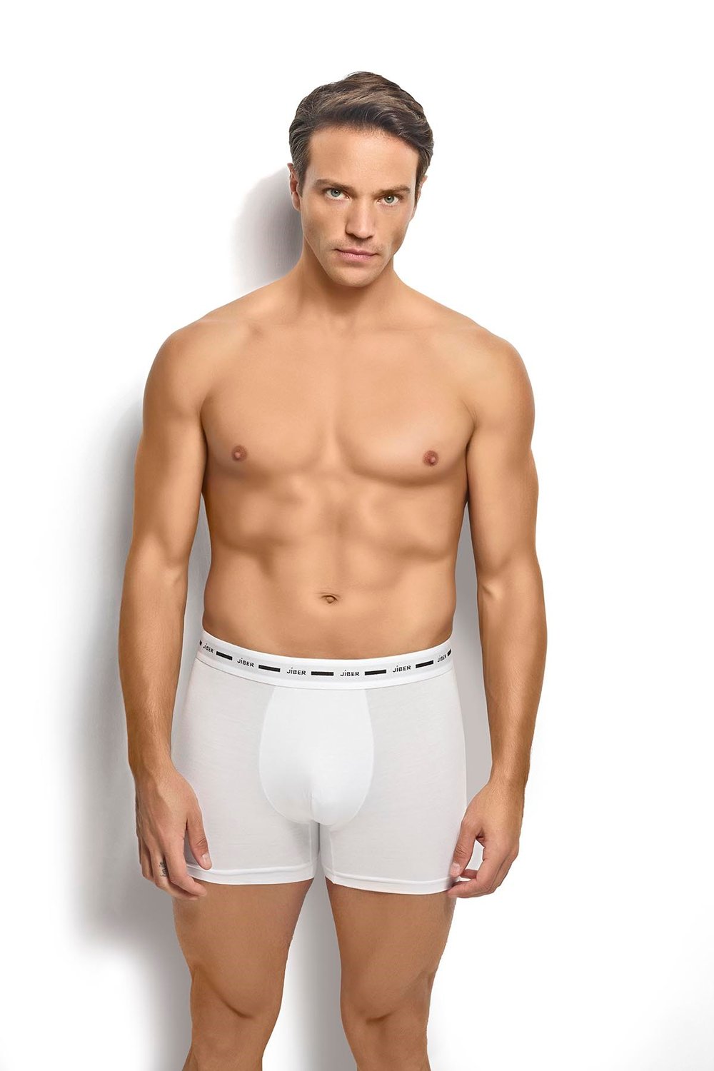 Erkek 6lı Beyaz Modal Pamuklu Boxer 