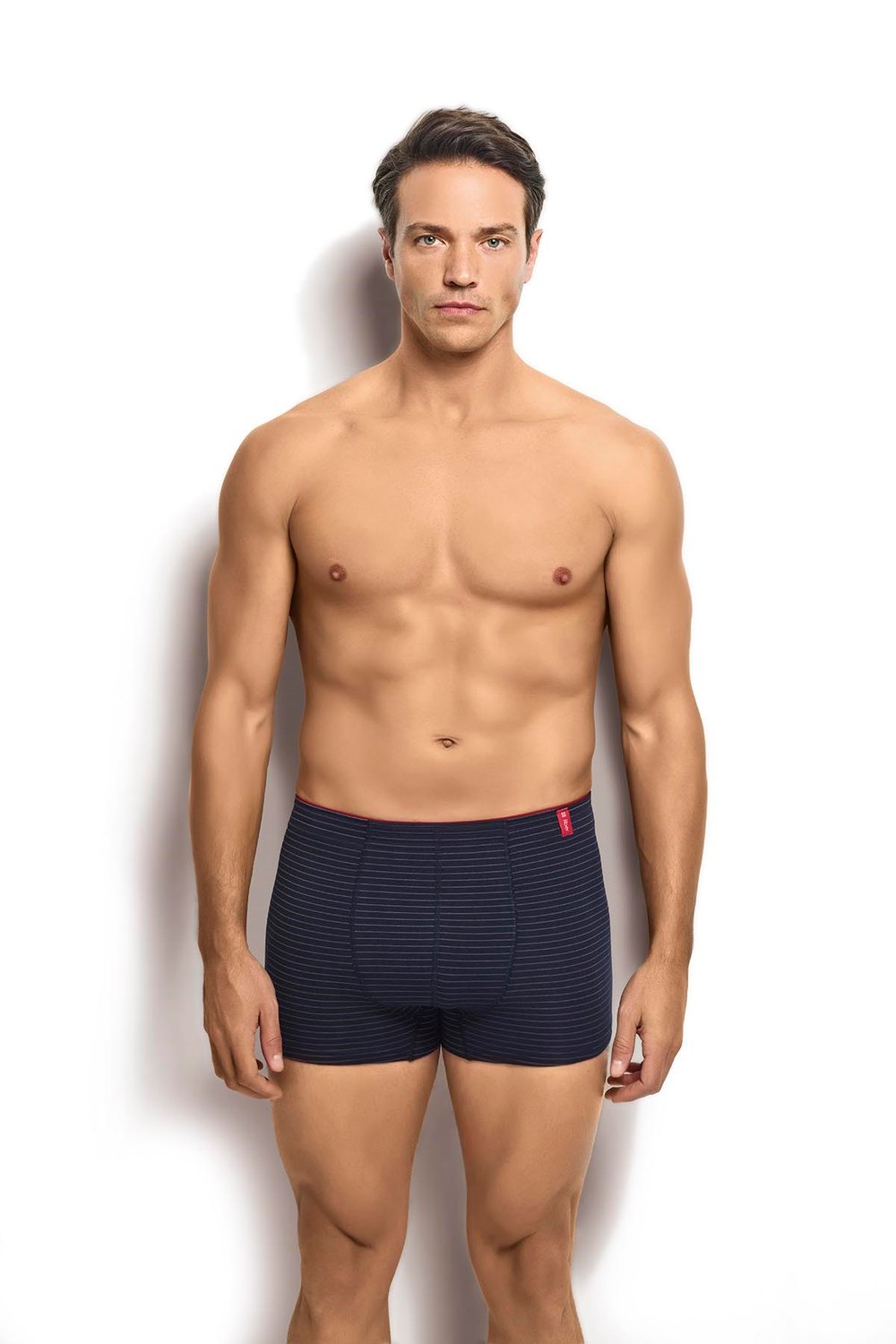 Erkek 6lı Lacivert Havlu Kemer Boxer