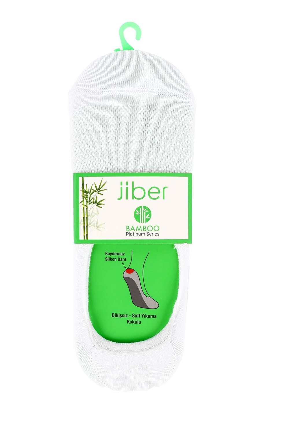 Erkek Bambu Beyaz Babet Çorap 7000