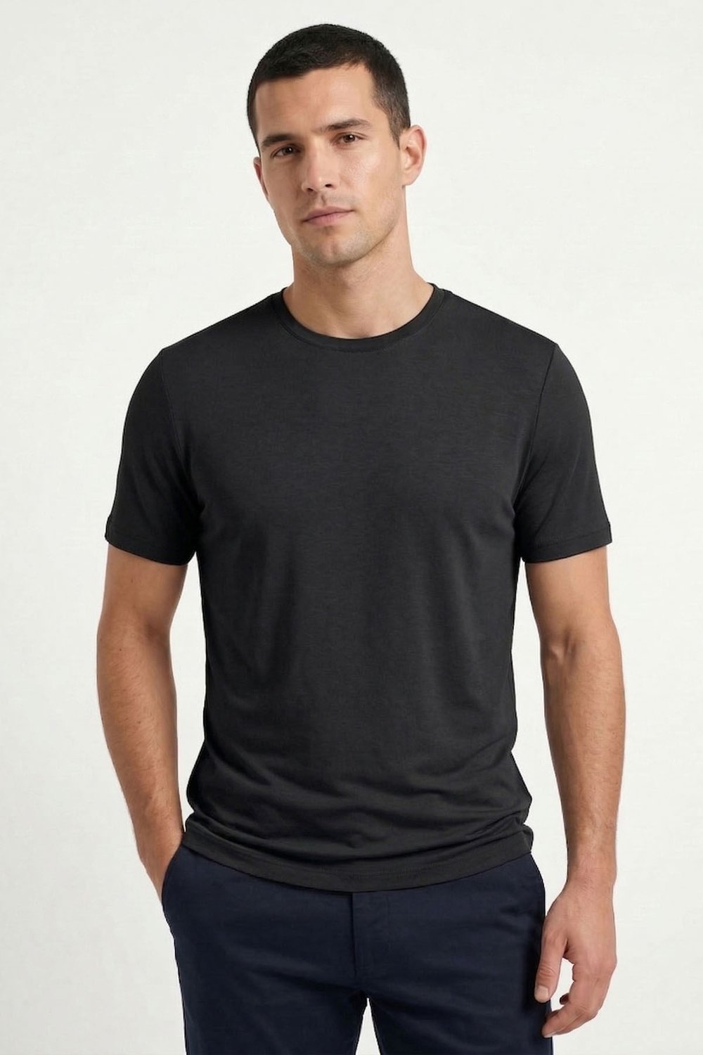 Erkek Füme Bambu T-Shirt