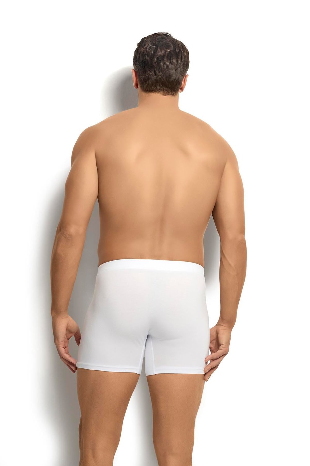 Erkek Beyaz Modal Pamuklu 3lü Boxer 255