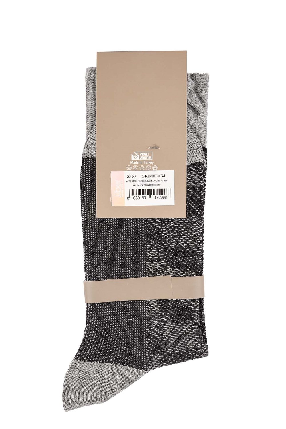 Erkek Soket Bambu Çorap 5530 GRİMELANJ  JBR5530.000001