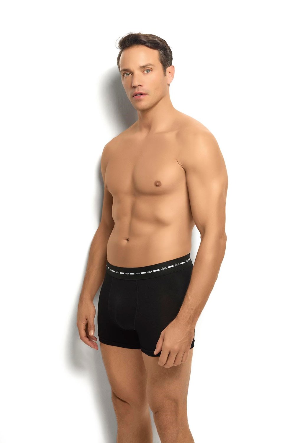 Erkek Siyah Modal Pamuklu Boxer