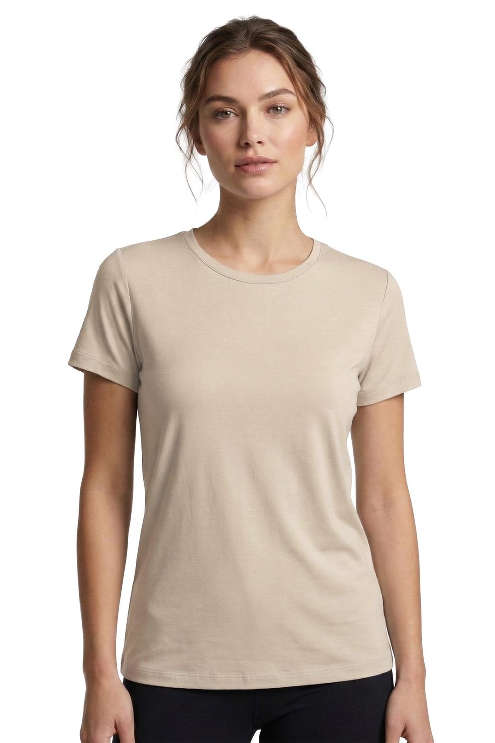 Kadın Bej Bambu T-Shirt 
