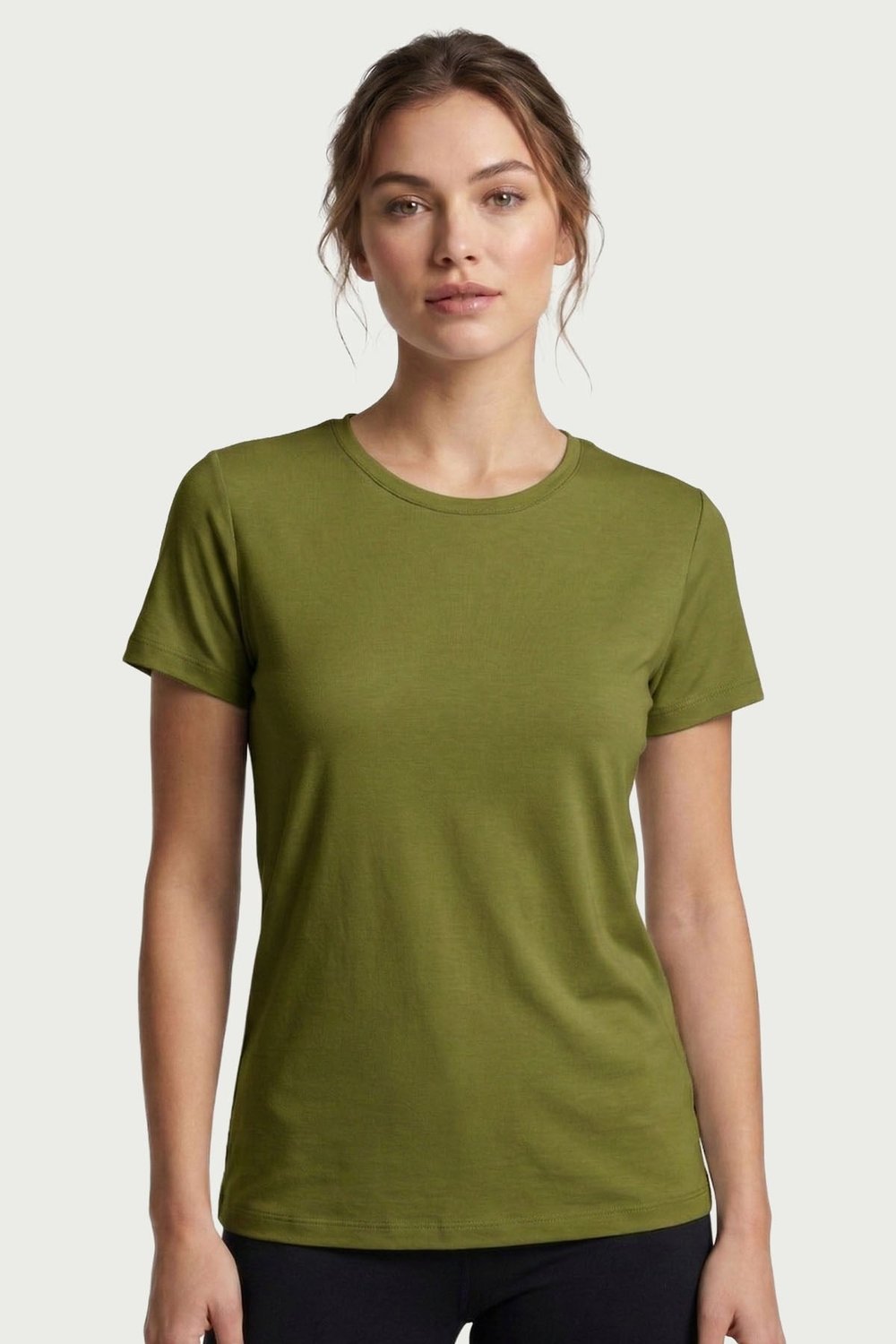 Kadın Yeşil Bambu T-Shirt 